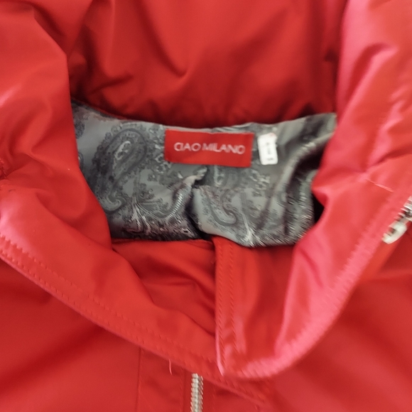 CIAO MILANO RED UNLINED WINDBREACKER  JACKET SZ. XSmall - Picture 3 of 12